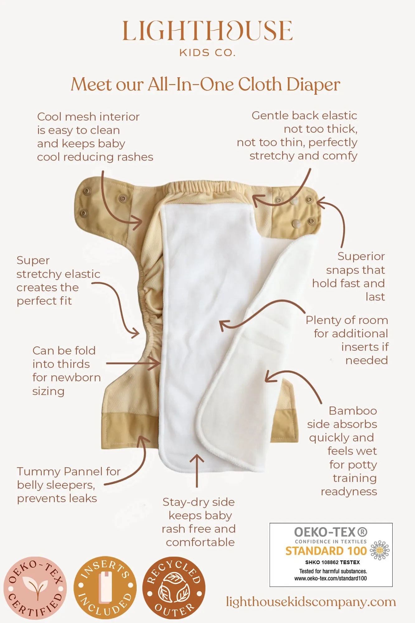𝐒𝐀𝐋𝐄! 𝟓𝟎% 𝐎𝐅𝐅!  Lighthouse Kids Co. All-In-One Halloween Cloth Diaper - Spookies