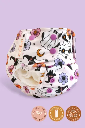 𝐒𝐀𝐋𝐄! 𝟓𝟎% 𝐎𝐅𝐅!  Lighthouse Kids Co. All-In-One Halloween Cloth Diaper - Spookies