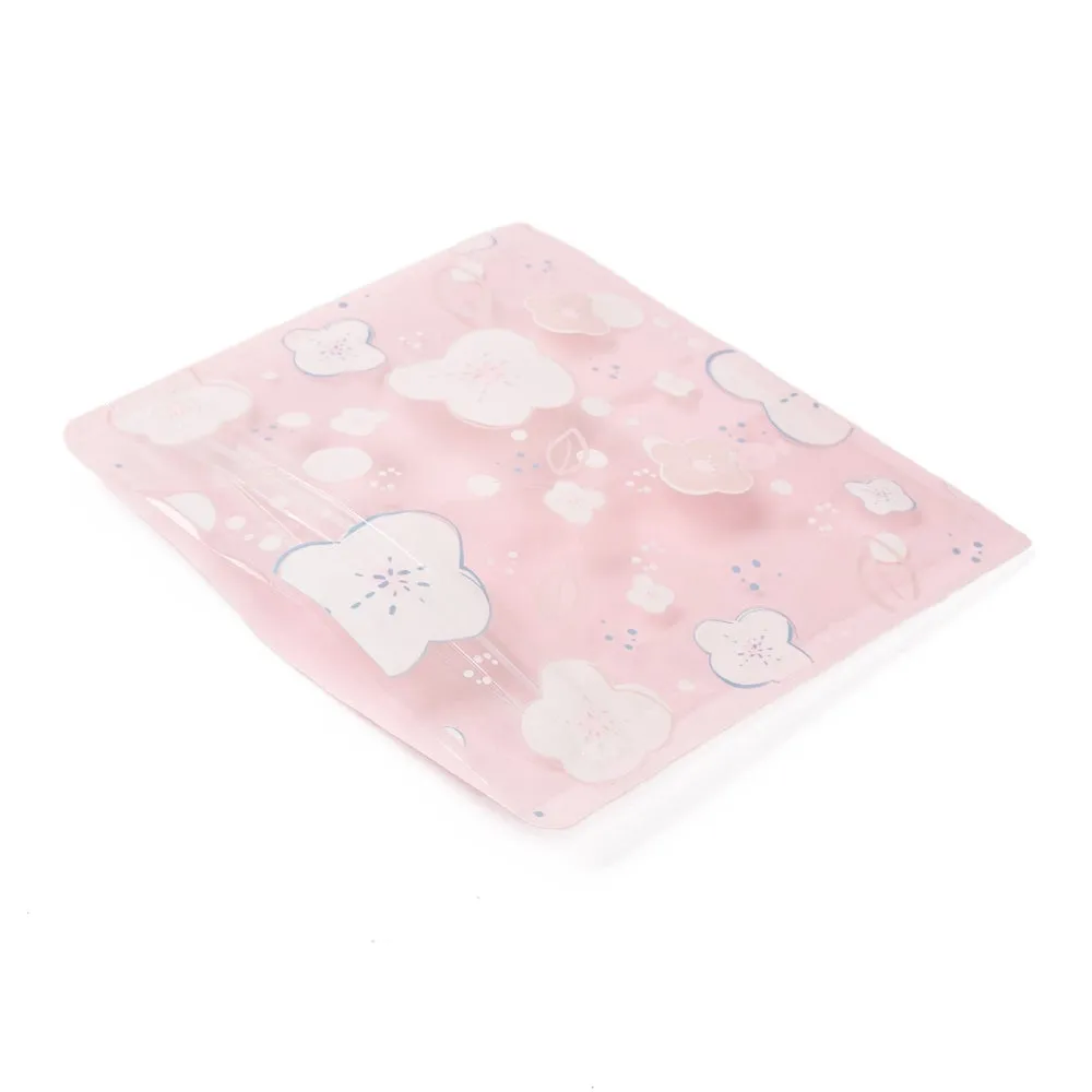 1 Bag Plastic Zip Lock Bag, Storage Bags, Self Seal Bag, with Top Seal, Cartoon, Pink, Flower Pattern, 10x10.8x0.15cm, Unilateral Thickness: 2.7 Mil(0.07mm), 100pcs/bag