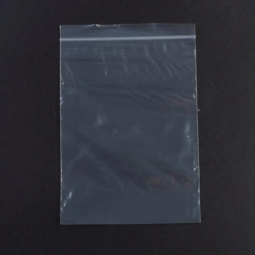 1 Bag Plastic Zip Lock Bags, Resealable Packaging Bags, Top Seal, Self Seal Bag, Rectangle, White, 16x11cm, Unilateral Thickness: 2.1 Mil(0.055mm), 100pcs/bag