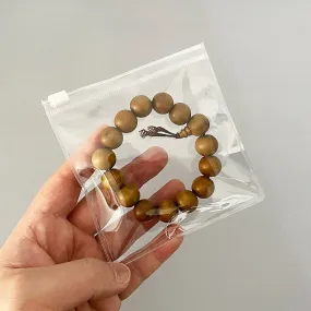 100 pc PVC Anti Oxidation Zip Lock Bags, Transparent Antitarnish Jewelry Packing Storage Pouch, Square, Clear, 11x11x0.03cm