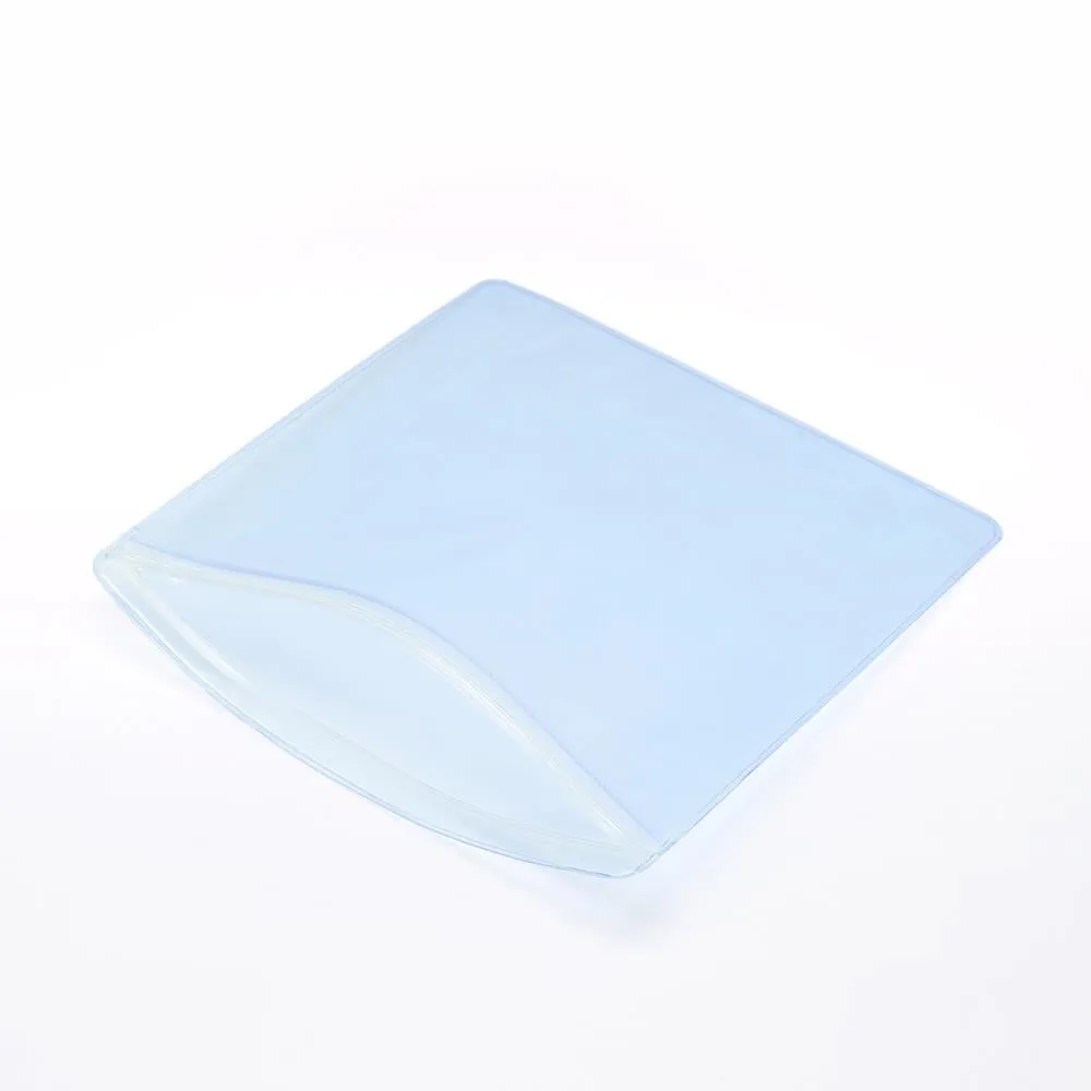 100 pc Square PVC Zip Lock Bags, Resealable Packaging Bags, Self Seal Bag, Azure, 12x12cm, Unilateral Thickness: 4.5 Mil(0.115mm)