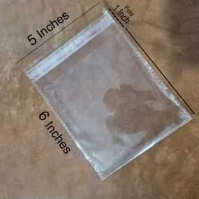 100/Pcs Package, 5x6 Inches sizes Self Lock Ploy Bag for jewelry and other packing