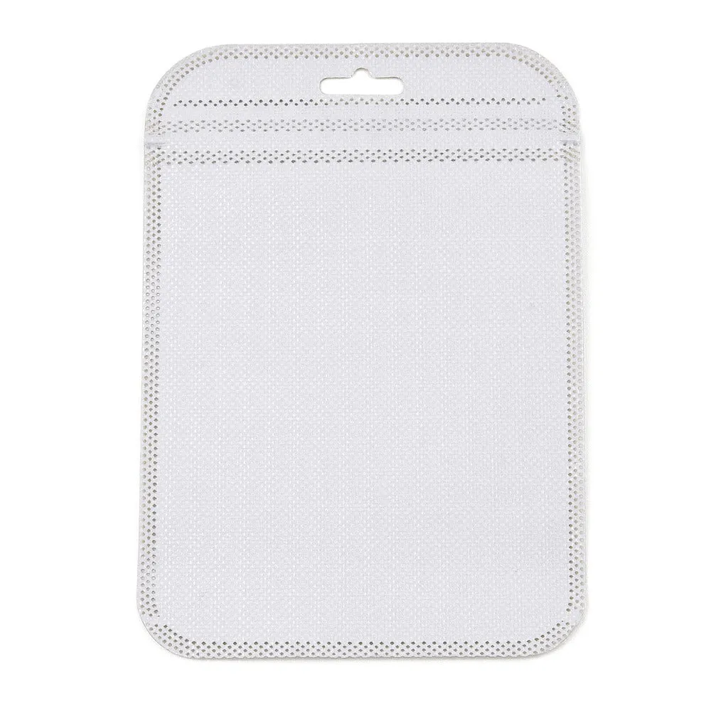200 pc Translucent Plastic Zip Lock Bags, Resealable Packaging Bags, Rectangle, Gold, 15x10.5x0.03cm