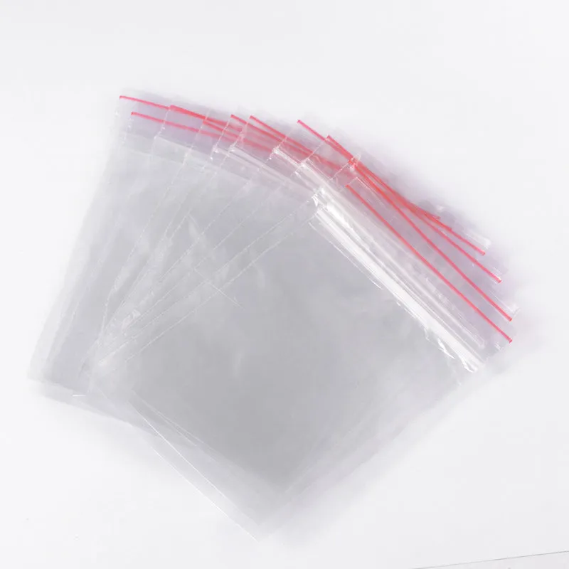 2000 pc Plastic Zip Lock Bags, Resealable Packaging Bags, Top Seal, Self Seal Bag, Rectangle, Clear, 12x8cm, Unilateral Thickness: 0.9 Mil(0.023mm)