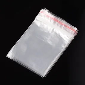 2000 pc Plastic Zip Lock Bags, Resealable Packaging Bags, Top Seal, Self Seal Bag, Rectangle, Clear, 12x8cm, Unilateral Thickness: 0.9 Mil(0.023mm)