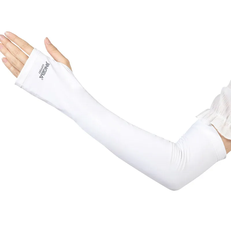 4945 Thermal Arm Warmer Summer Cooling Cycling Winter Arm Sleeves Arm Cover with Thumb Holes for Men Women