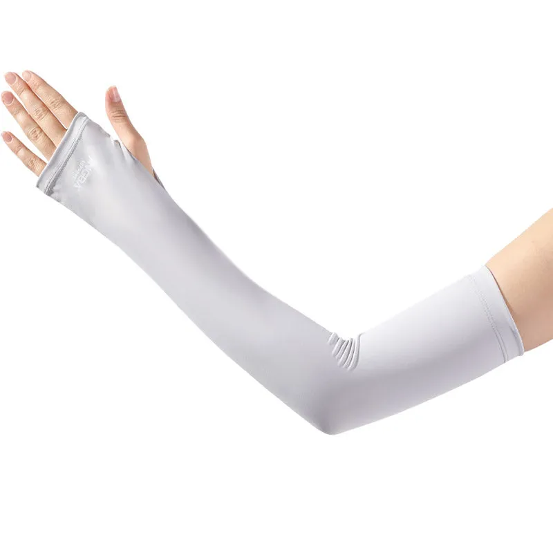 4945 Thermal Arm Warmer Summer Cooling Cycling Winter Arm Sleeves Arm Cover with Thumb Holes for Men Women