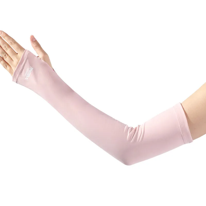 4945 Thermal Arm Warmer Summer Cooling Cycling Winter Arm Sleeves Arm Cover with Thumb Holes for Men Women