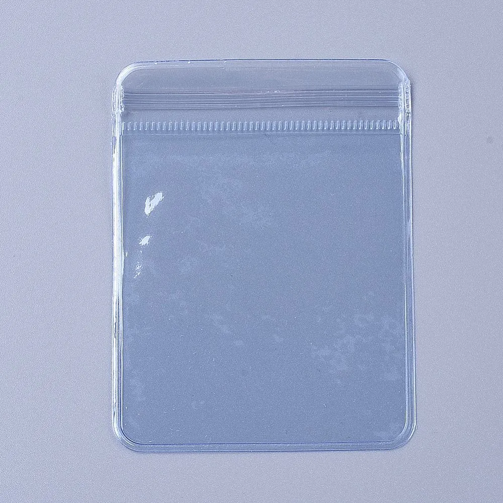 500 pc Mini Transparent Plastic Zip Lock Bags, Resealable Bags, Blue, 8x6x0.15cm