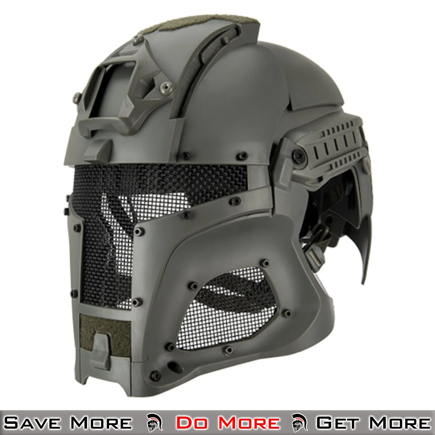 AMA Interstellar Battle Trooper Full Face Airsoft Tactical Helmet for Protection - Foliage Green