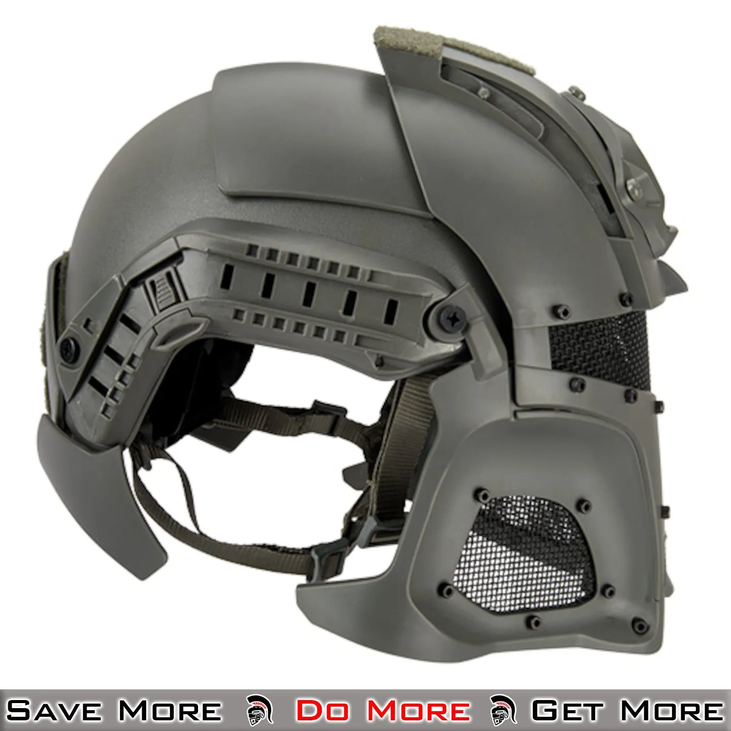 AMA Interstellar Battle Trooper Full Face Airsoft Tactical Helmet for Protection - Foliage Green