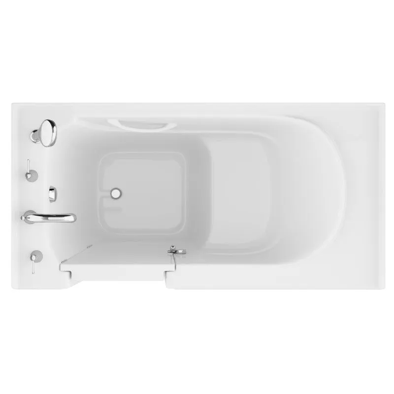 ANZZI 30 in. x 60 in. Left Drain Quick Fill Walk-In Soaking Tub in White