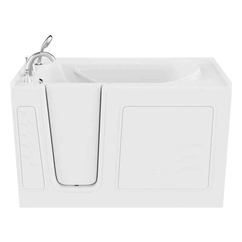 ANZZI 30 in. x 60 in. Left Drain Quick Fill Walk-In Soaking Tub in White