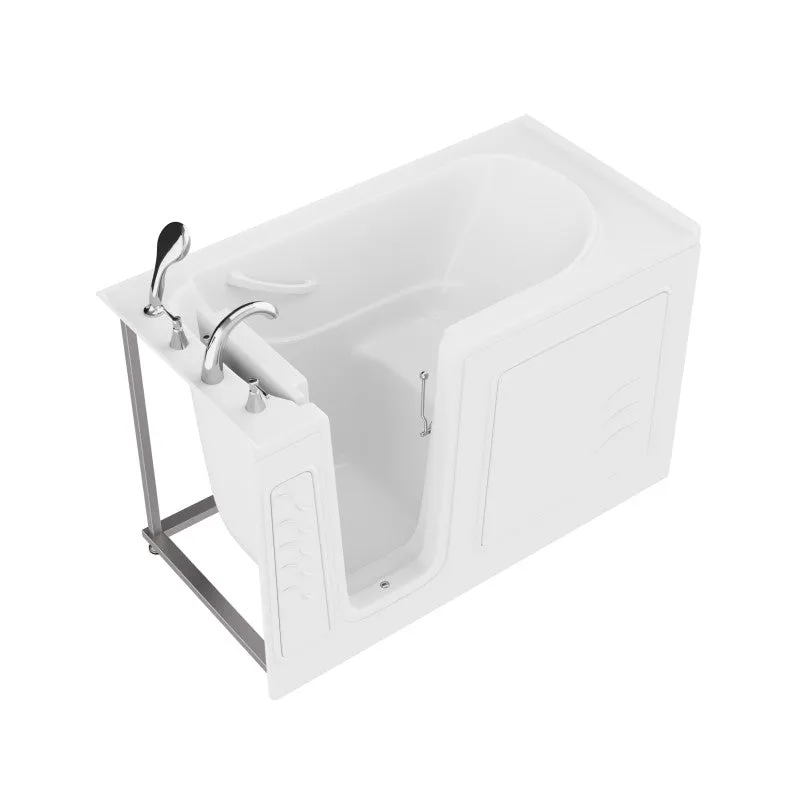 ANZZI 30 in. x 60 in. Left Drain Quick Fill Walk-In Soaking Tub in White