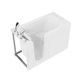 ANZZI 30 in. x 60 in. Left Drain Quick Fill Walk-In Soaking Tub in White
