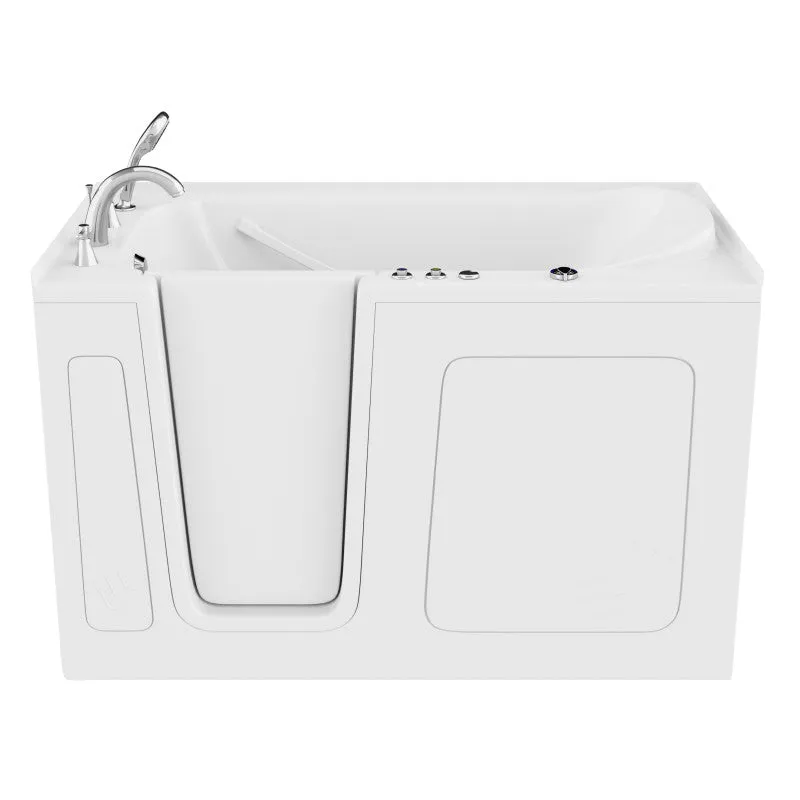 ANZZI 32 in. x 60 in. Left Drain Quick Fill Walk-In Whirlpool Tub with Powered Fast Drain in White