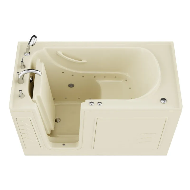 ANZZI Coupe Series 30 in. x 60 in. Left Drain Quick Fill Walk-In Air Tub in Biscuit