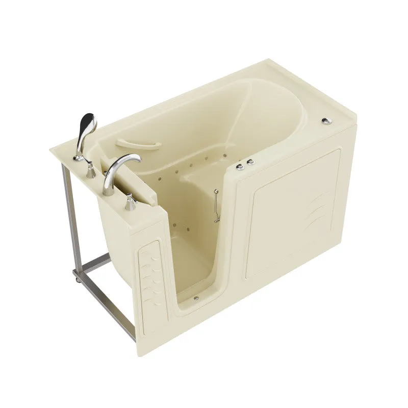 ANZZI Coupe Series 30 in. x 60 in. Left Drain Quick Fill Walk-In Air Tub in Biscuit