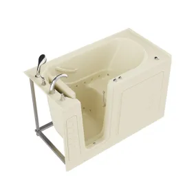 ANZZI Coupe Series 30 in. x 60 in. Left Drain Quick Fill Walk-In Air Tub in Biscuit