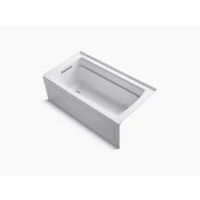 Archer 60" x 32" x 19" Alcove Heated Surface Bathtub in White