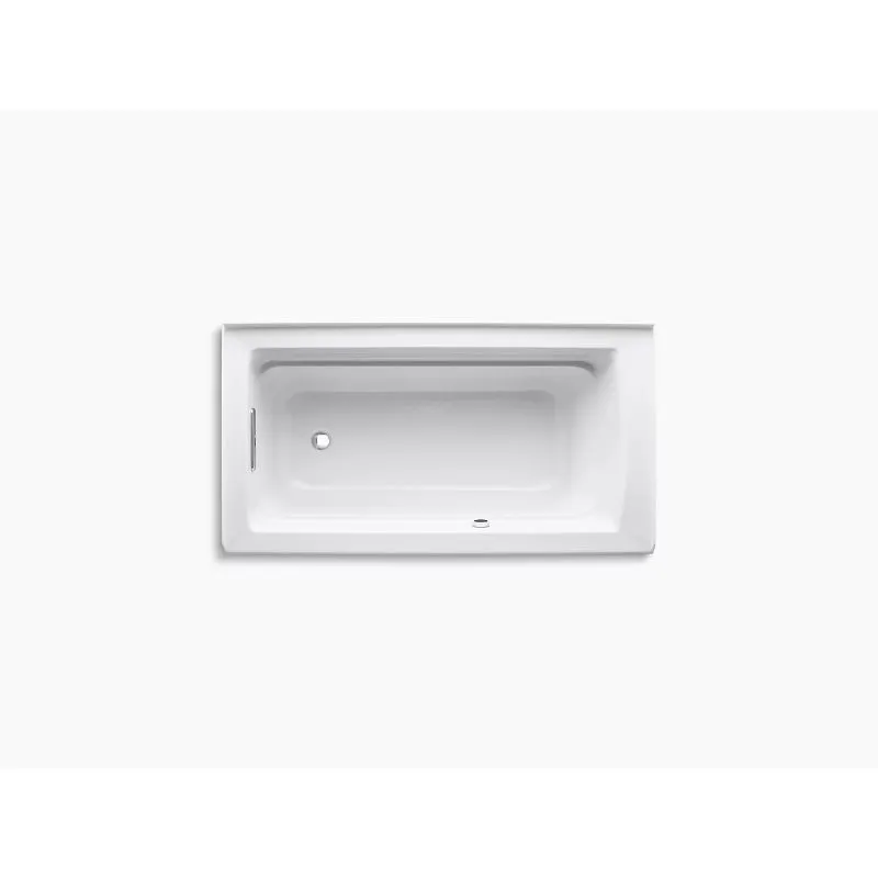 Archer 60" x 32" x 19" Alcove Heated Surface Bathtub in White