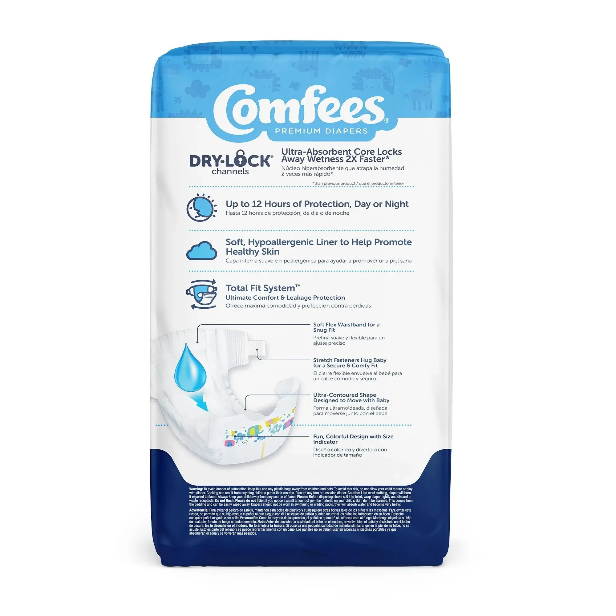 Attends Comfees Premium Baby Diapers, Unisex, Tab Closure, Newborn