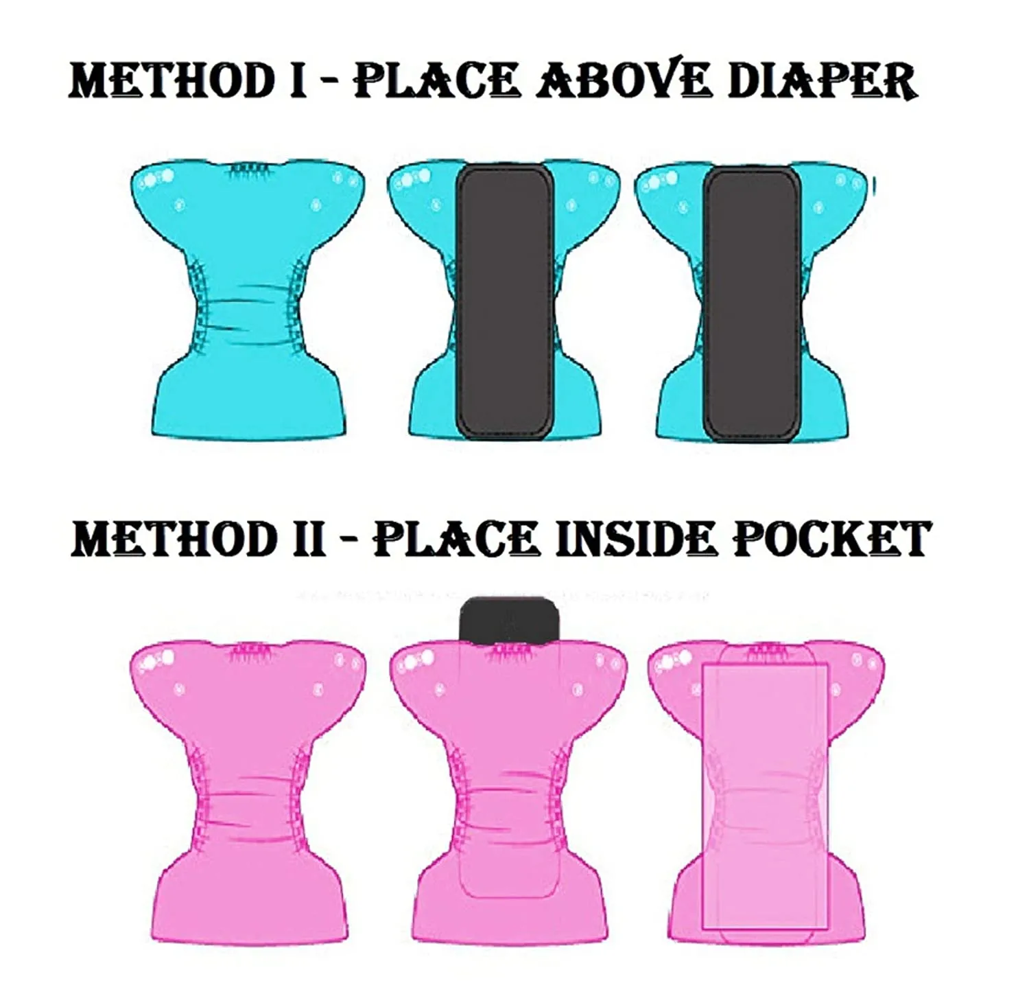 Babymoon 1 Cloth Diaper with 5Layers Grey Insert Premium Adjustable Reusable Cloth Diaper (I Love Daddy)