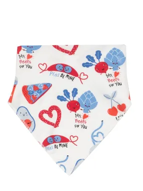Bandana Bib, Love You Foodie Much Blue
