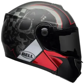 Bell SRT Modular Hart-Luck Gloss Matte Charcoal White Red Skull Helmets