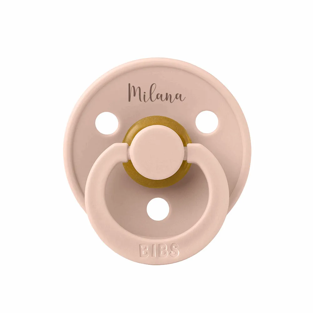 BIBS Colour Natural Rubber Latex Pacifiers (Size 3) | Personalised