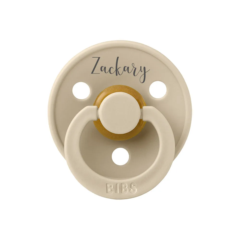 BIBS Colour Natural Rubber Latex Pacifiers (Size 3) | Personalised