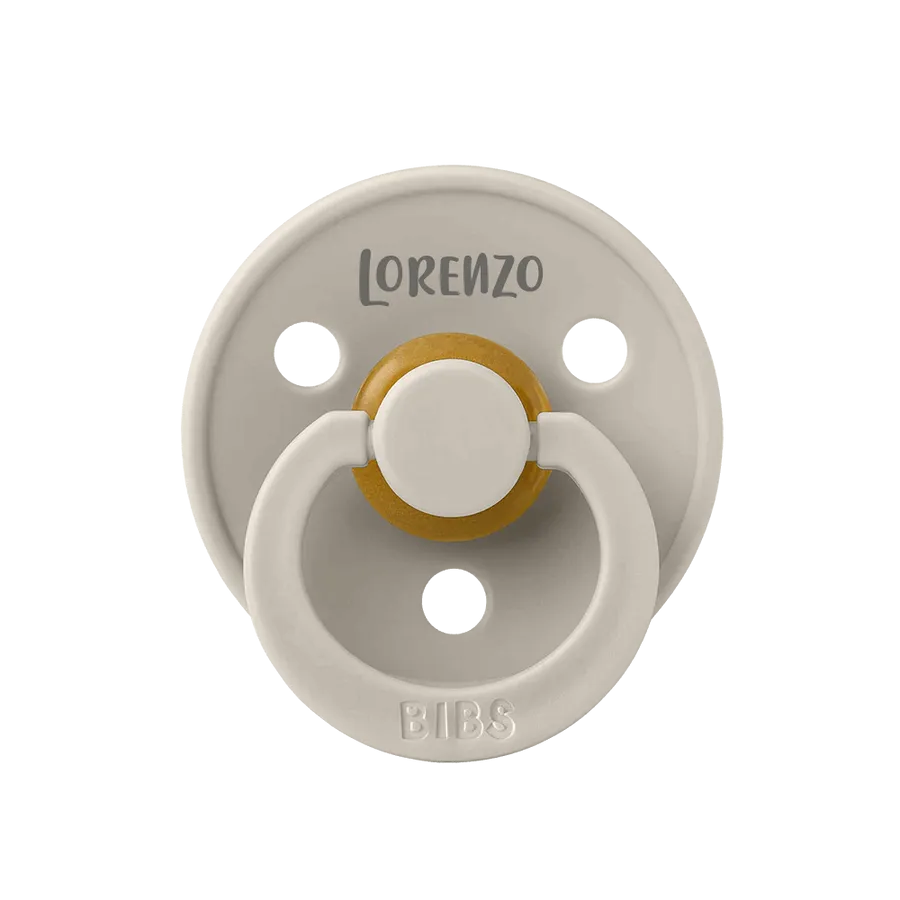 BIBS Colour Natural Rubber Latex Pacifiers (Size 3) | Personalised