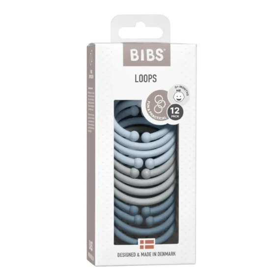 BIBS Loops (12 Pcs) - Baby Blue / Cloud / Petrol
