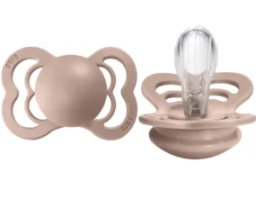 BIBS Supreme Silicone Pacifier 2 Pack - Blush