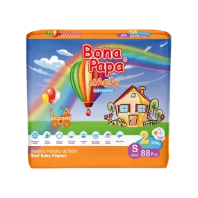 BONA PAPA MAGIC BABY DIAPERS S MINI (3-6 KG) 88PCS