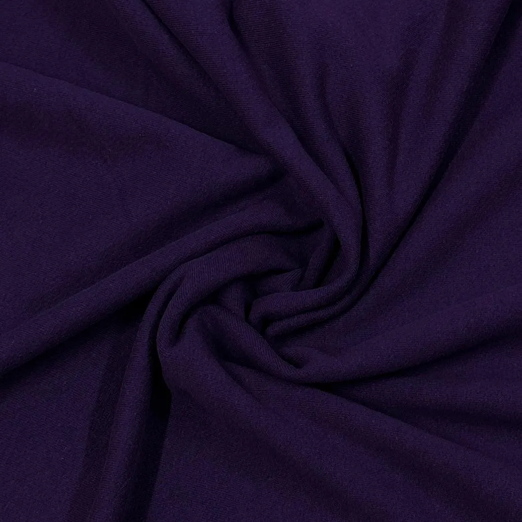 Brightest Plum Heavy Organic Cotton French Terry Fabric - Grown in the USA