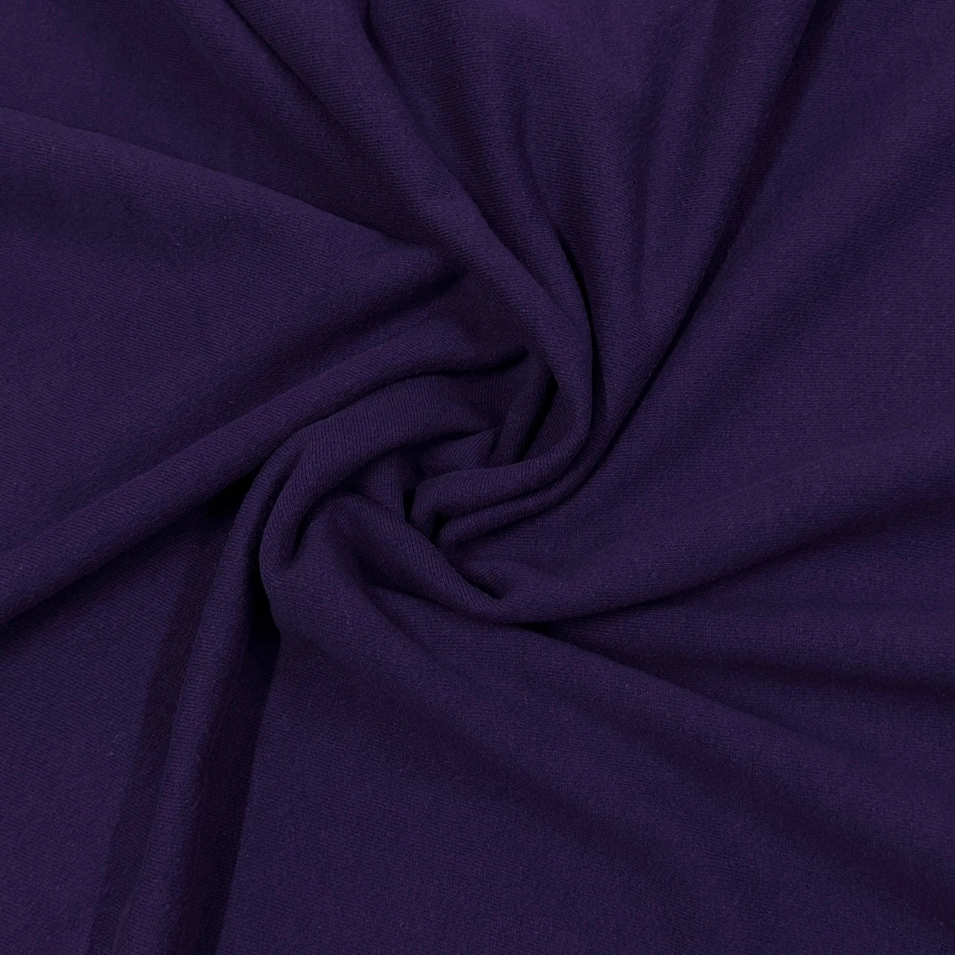 Brightest Plum Heavy Organic Cotton French Terry Fabric - Grown in the USA