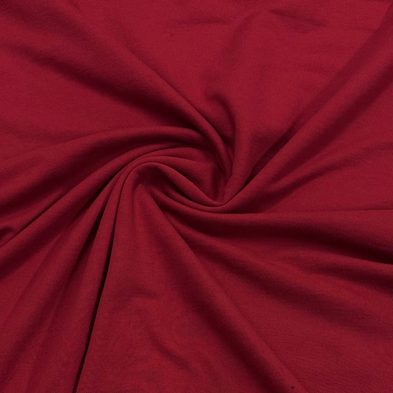Carmine Medium Weight Organic Cotton French Terry Fabric - Grown in the USA