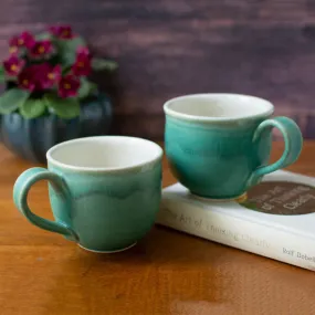 Ceramic Teacups | Turquoise | Blue | Set of 2
