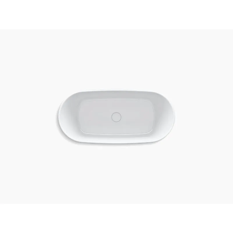 Ceric 59.69" x 28.88" x 23" Freestanding Bathtub in White