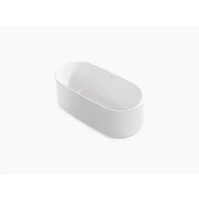 Ceric 59.69" x 28.88" x 23" Freestanding Bathtub in White