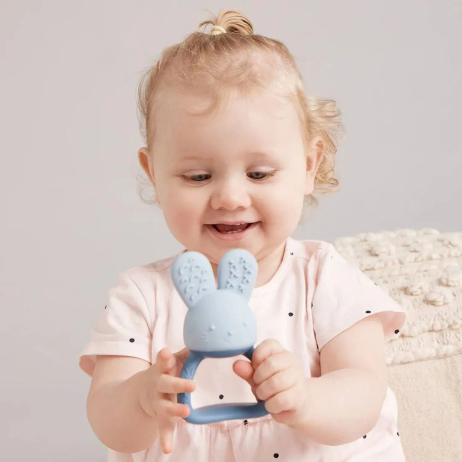 Chill   Fill Bunny Teether Lullaby Blue