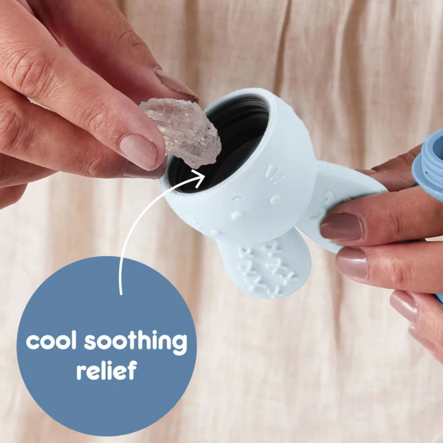 Chill   Fill Bunny Teether Lullaby Blue