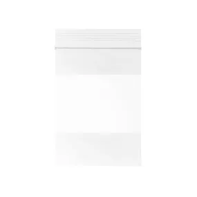 Clear Economy 3"x 4" Zip Lock Bag White Block (Pkg 100)