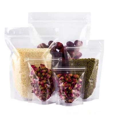 Clear Zip Lock Pouch Resealable Stand-up Bags 20x30 5cm 750g 10pack