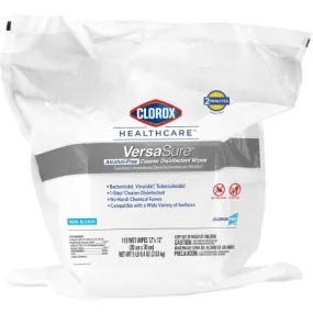 Clorox Healthcare® VersaSure™ Surface Disinfectant Cleaner Refill Premoistened Quaternary Based Manual Pull Wipe 110 Count Pouch Scented NonSterile - The Clorox Company  Mfr# 31761