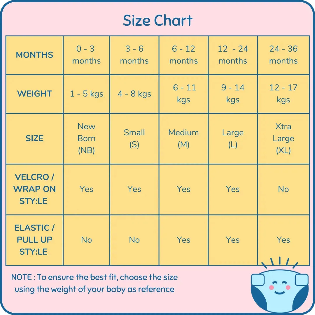 Cloth Diaper | Polka Love | Velcro Closure | Wrap On Style | With 2 Diaper Pads Free
