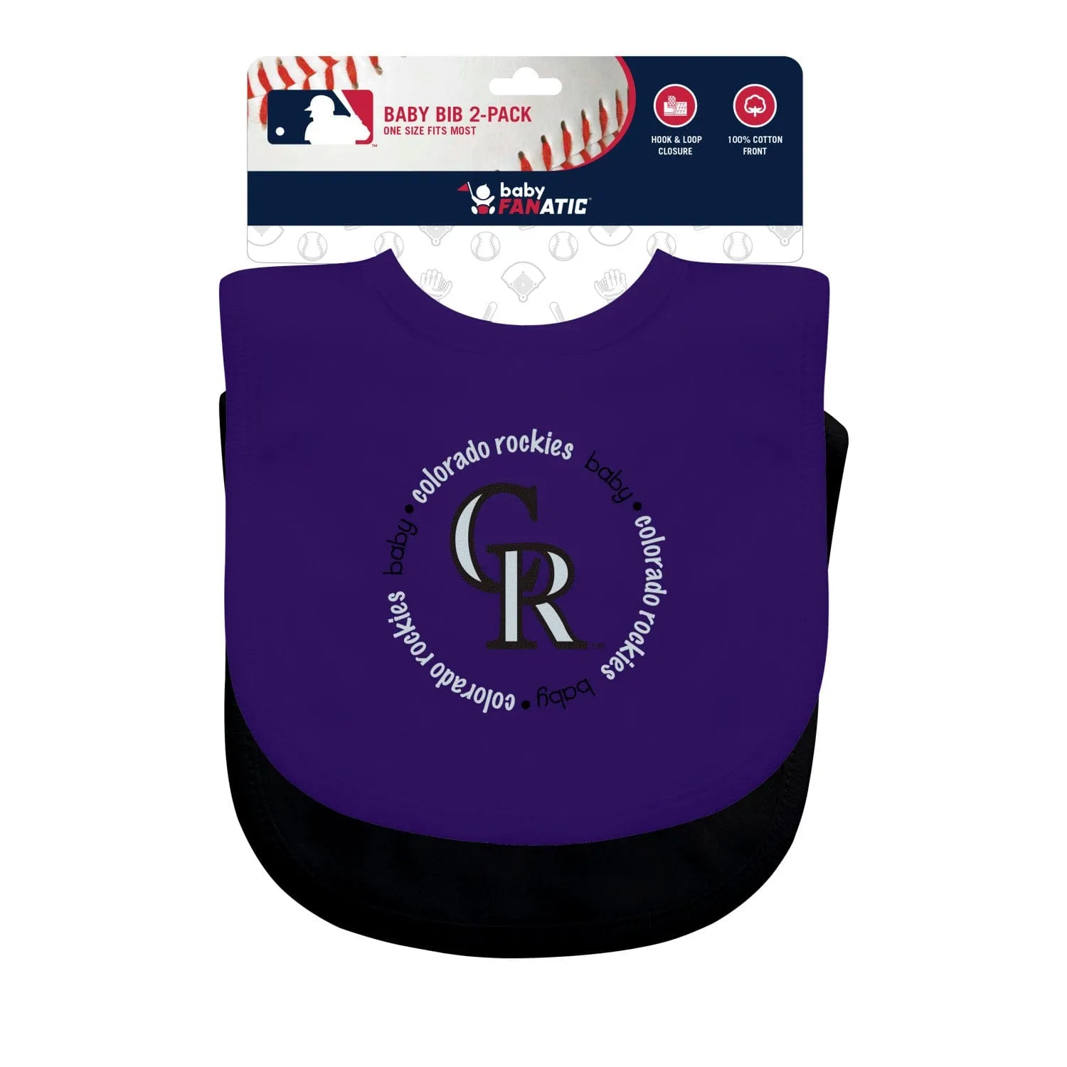 Colorado Rockies - Baby Bibs 2-Pack - Purple & Black