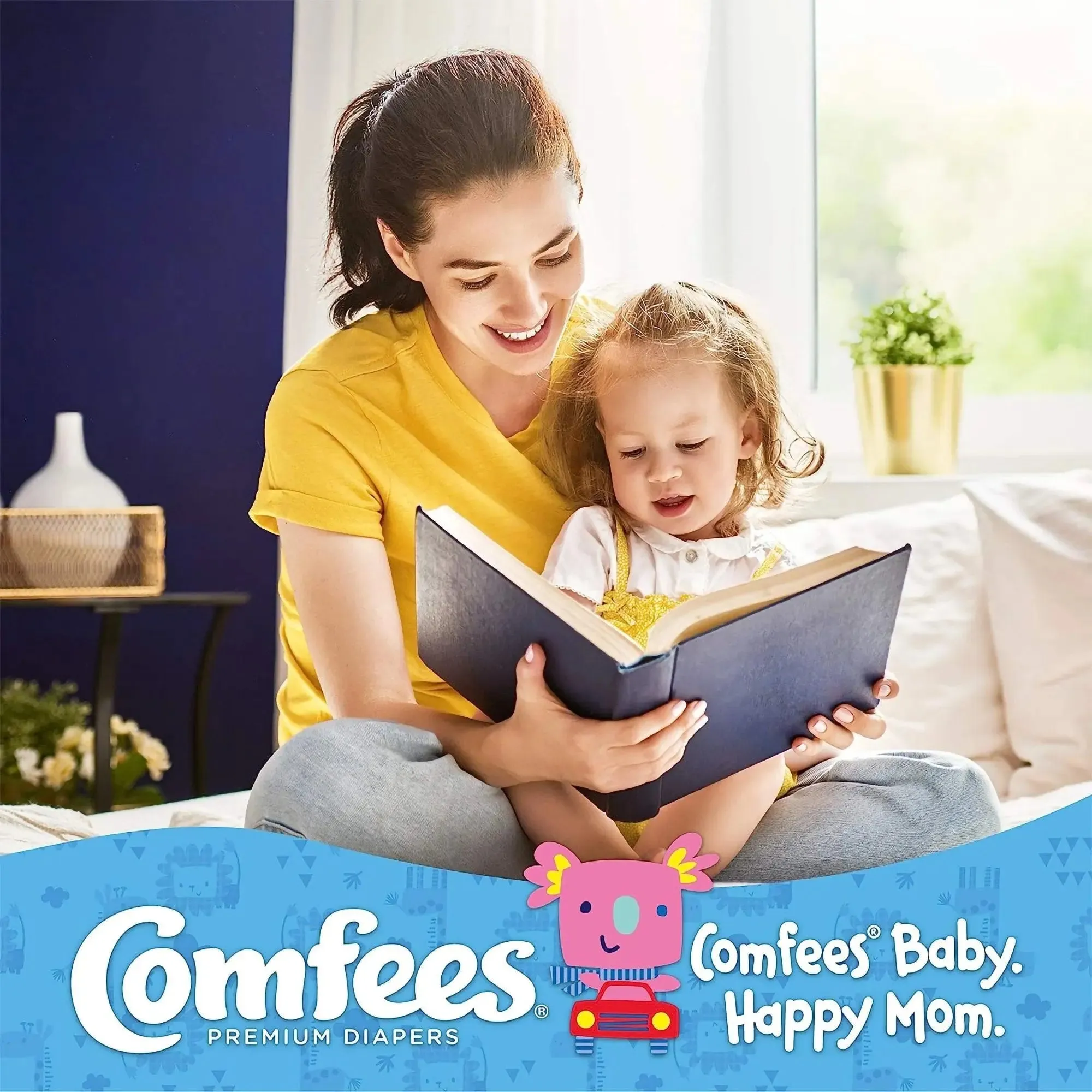 Comfees® Premium Diapers, Unisex, Baby, Tab Closure, Size 4